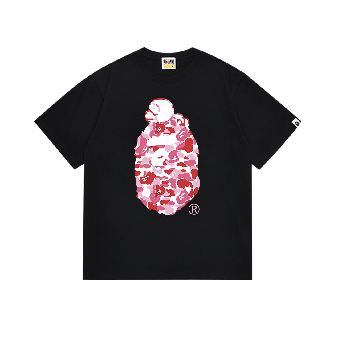 BAPE Pink Camo Ape Head Graphic T-Shirt — front