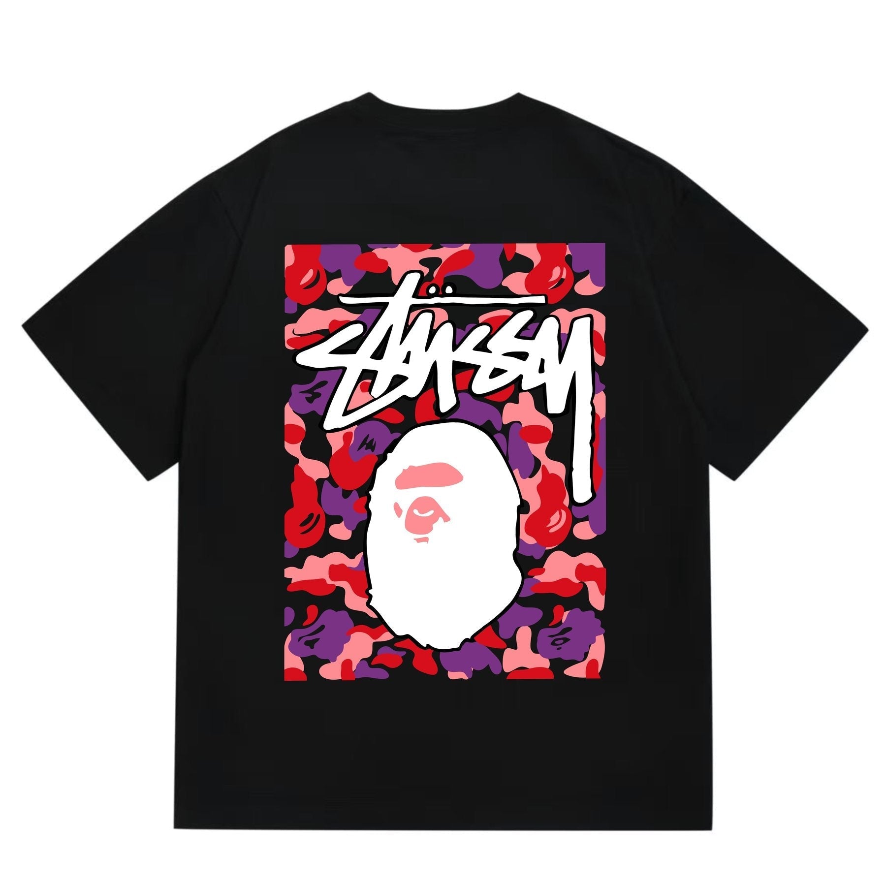 BAPE Warm Camo Ape Graphic Short-Sleeve T-Shirt — back