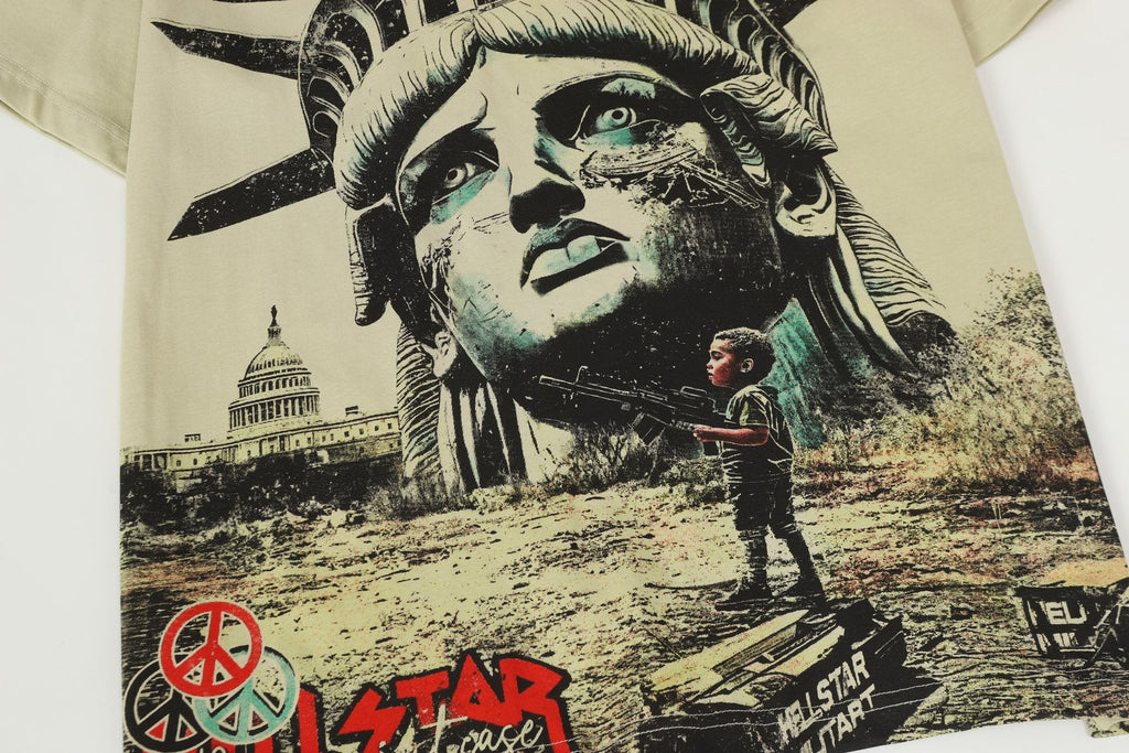 Hellstar Statue Graphic Short-Sleeve T-Shirt — detail