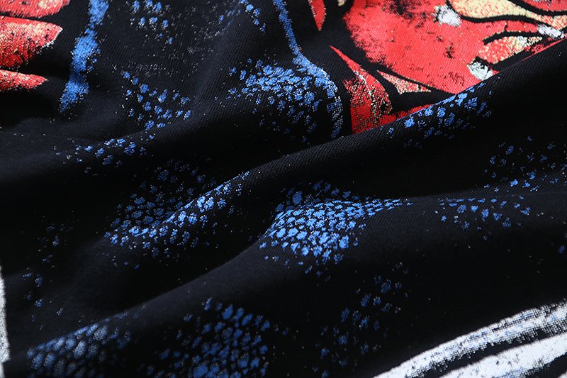 Hellstar Washed Black Distressed Graphic T-Shirt — detail