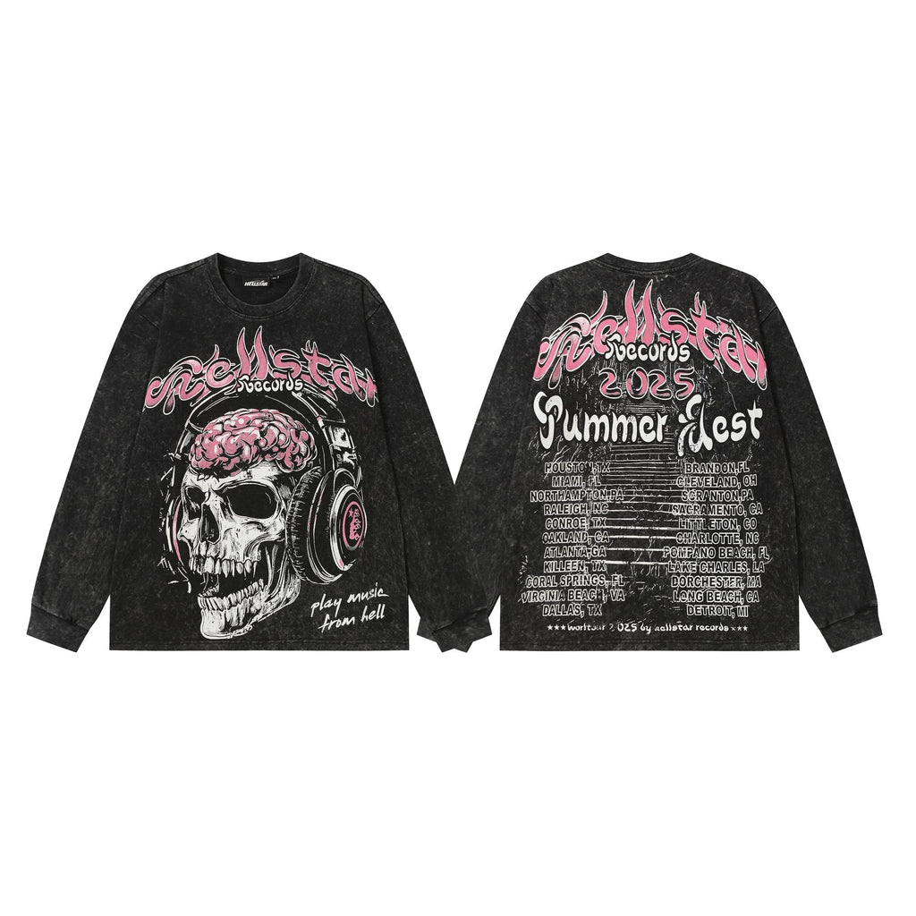 Hellstar Summer Fest Skull Graphic Long-Sleeve T-Shirt — hero