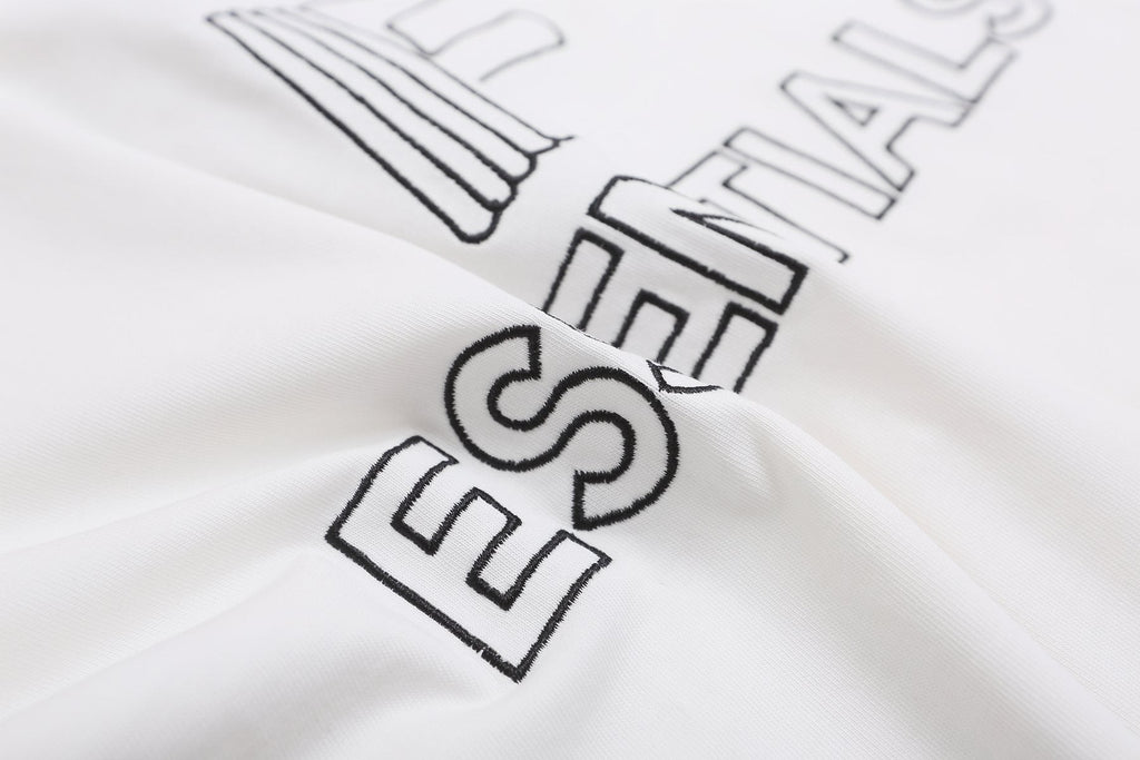 ESSENTIALS F-Letter Embroidered Graphic T-Shirt — fabric_closeup