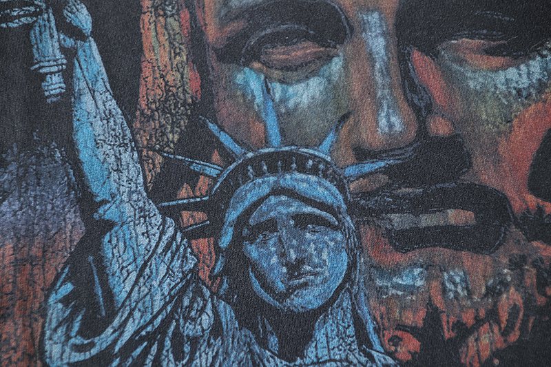 VALE USA Washed Black Graphic T-Shirt — detail