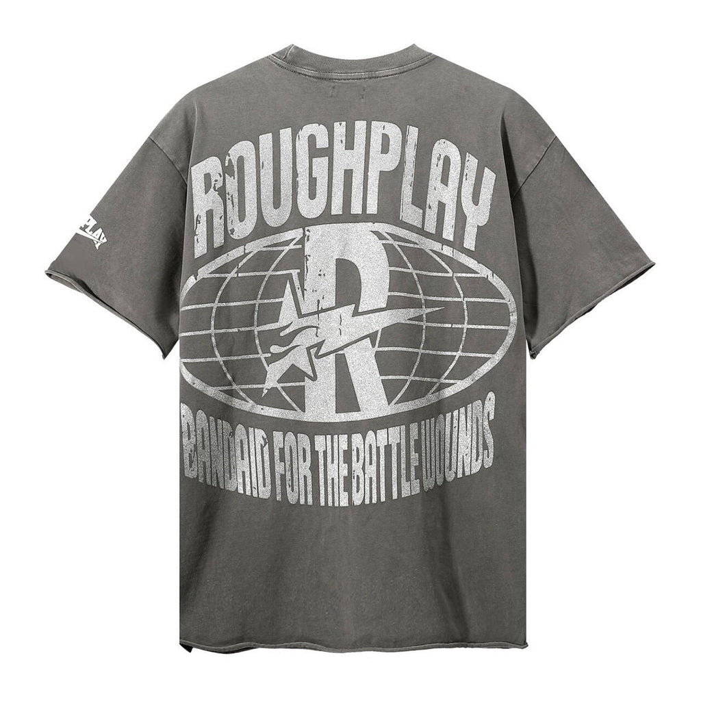 Rough Play Skeleton Rapper Graphic Short-Sleeve T-Shirt — back