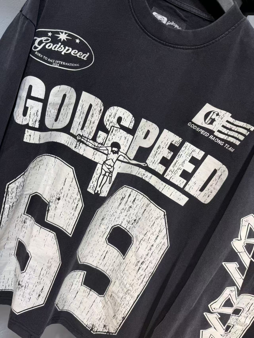 Godspeed 69 Racing Graphic Long-Sleeve T-Shirt — detail