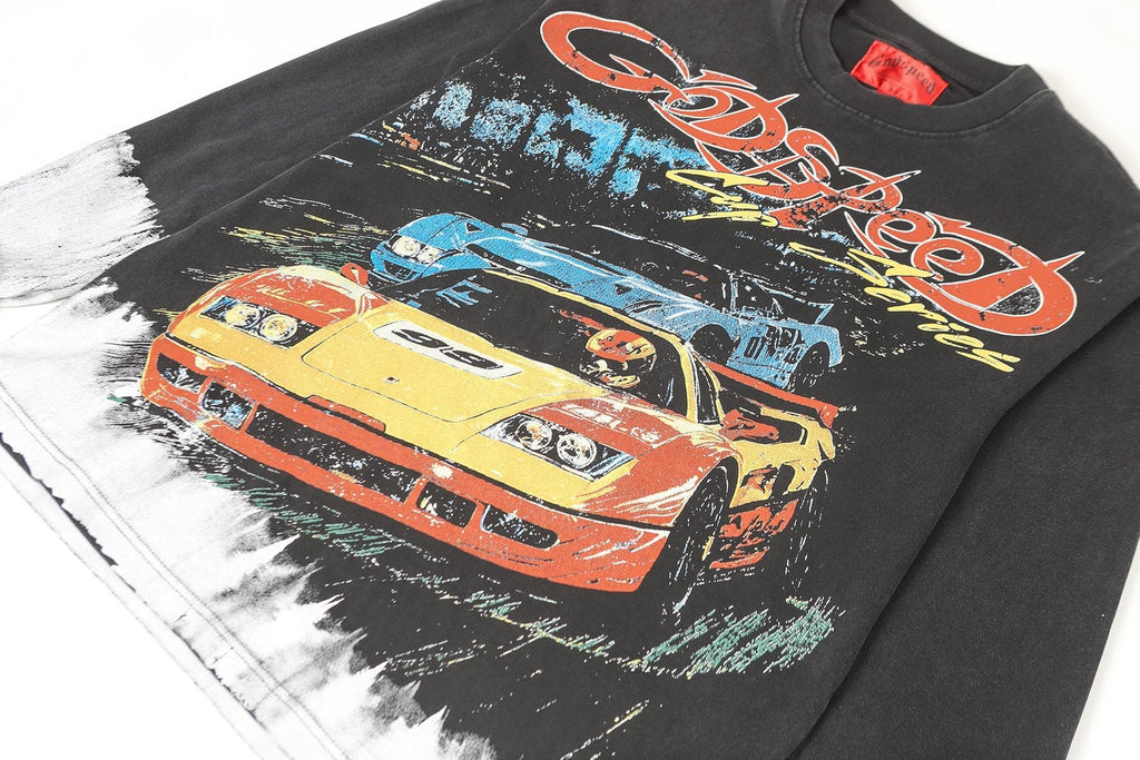 Godspeed Cup Series Racing Graphic Long-Sleeve T-Shirt — detail