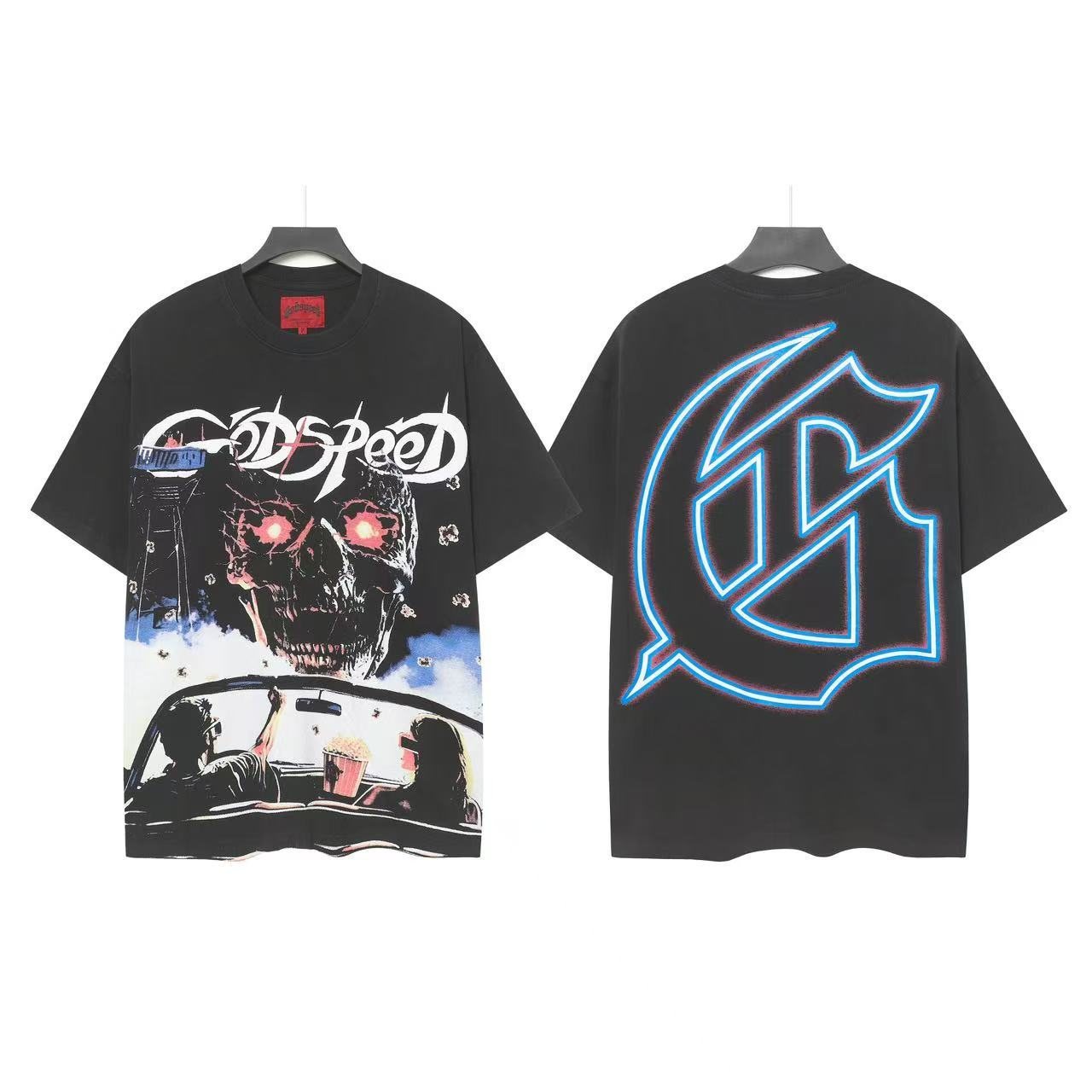 Godspeed Neon Car Graphic T-Shirt — front