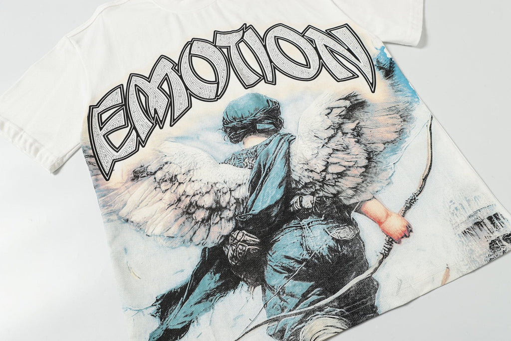 MIXED EMOTION Angel Graphic T-Shirt — front