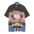 Godspeed Washed Black Racing Car Graphic T-Shirt — hero