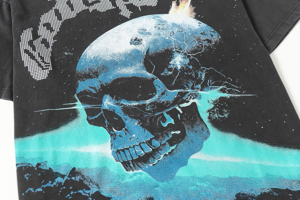Godspeed Blue Skull Graphic T-Shirt — detail