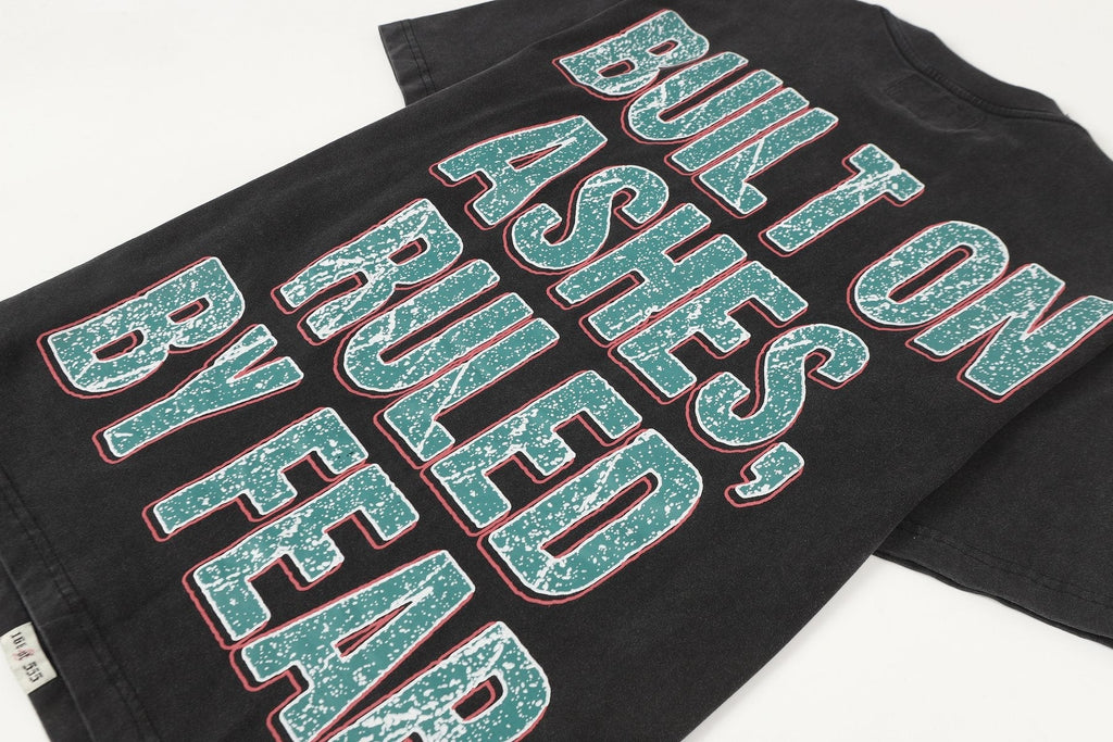 Godspeed Washed Black Skull Graphic T-Shirt — detail