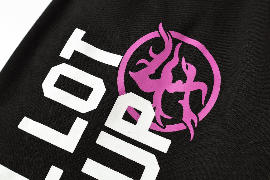 THAT'S A AWFUL LOT OF COUGH SYRUP Black Graphic Hoodie & Sweatpants Matching Set — detail