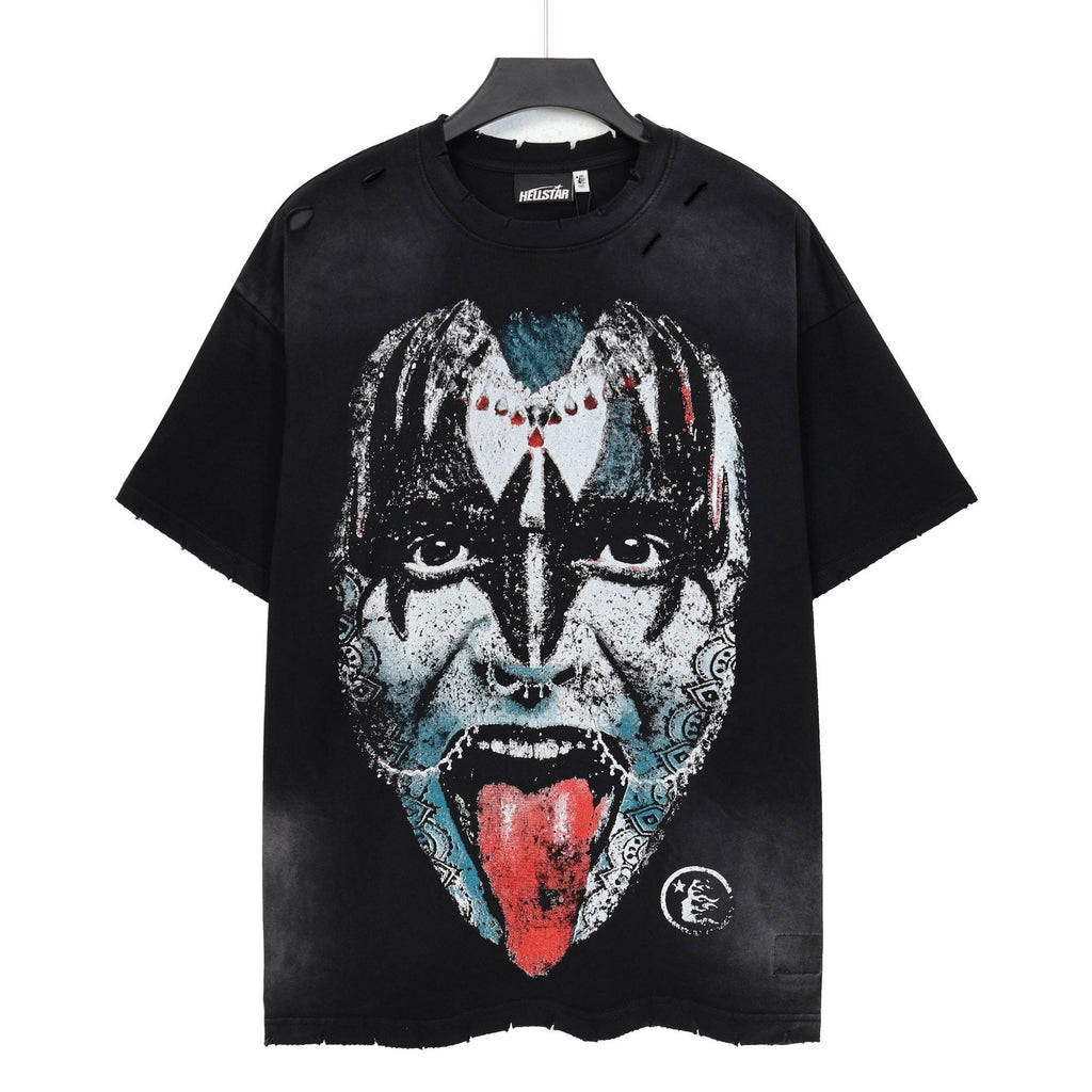 Hellstar Tour Graphic Distressed Short-Sleeve T-Shirt — front