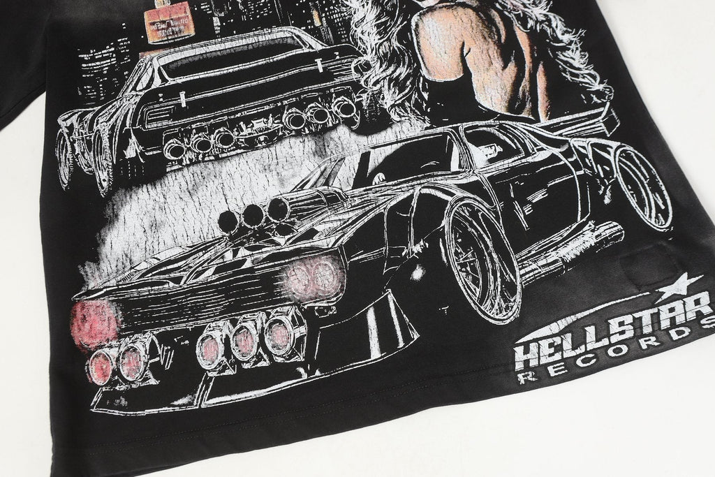 Hellstar Records Studio Acid-Wash T-Shirt — detail