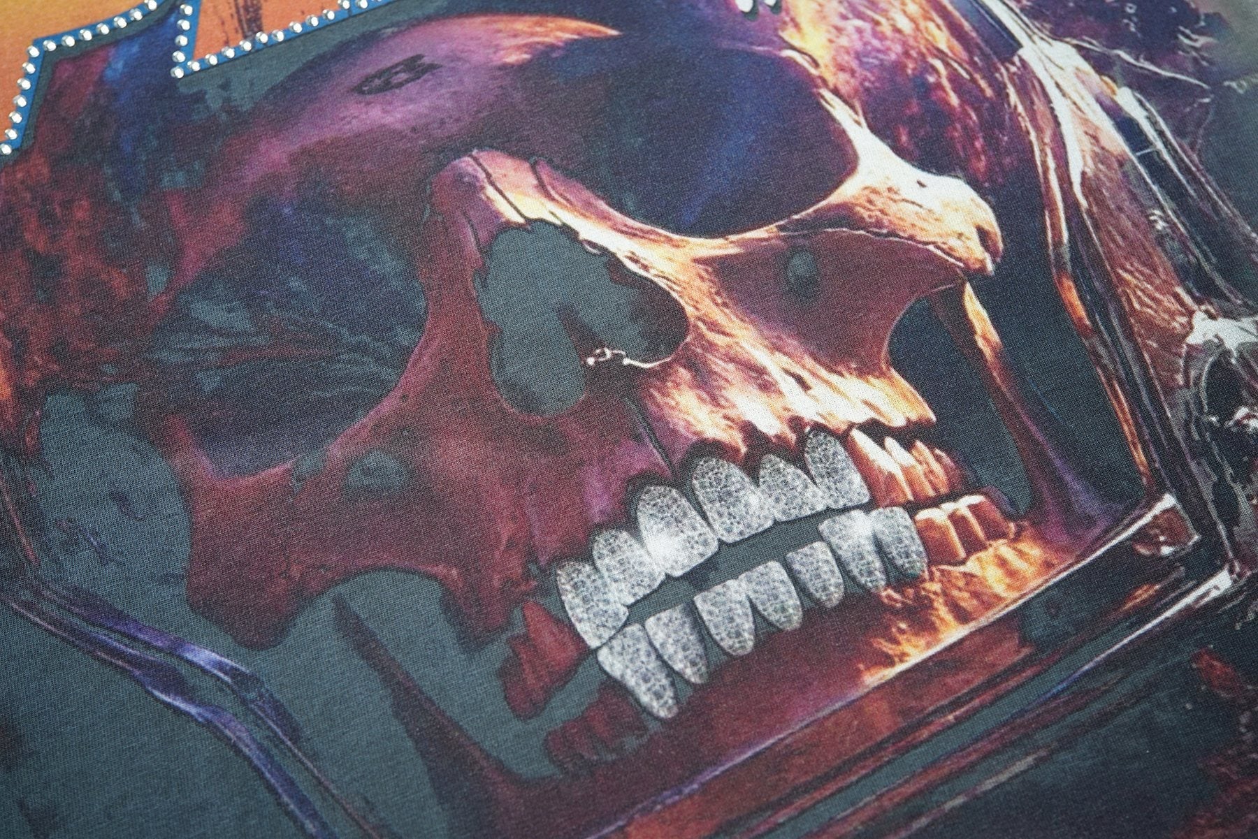 Rough Play Back 2 The Future Skull Graphic T-Shirt — detail