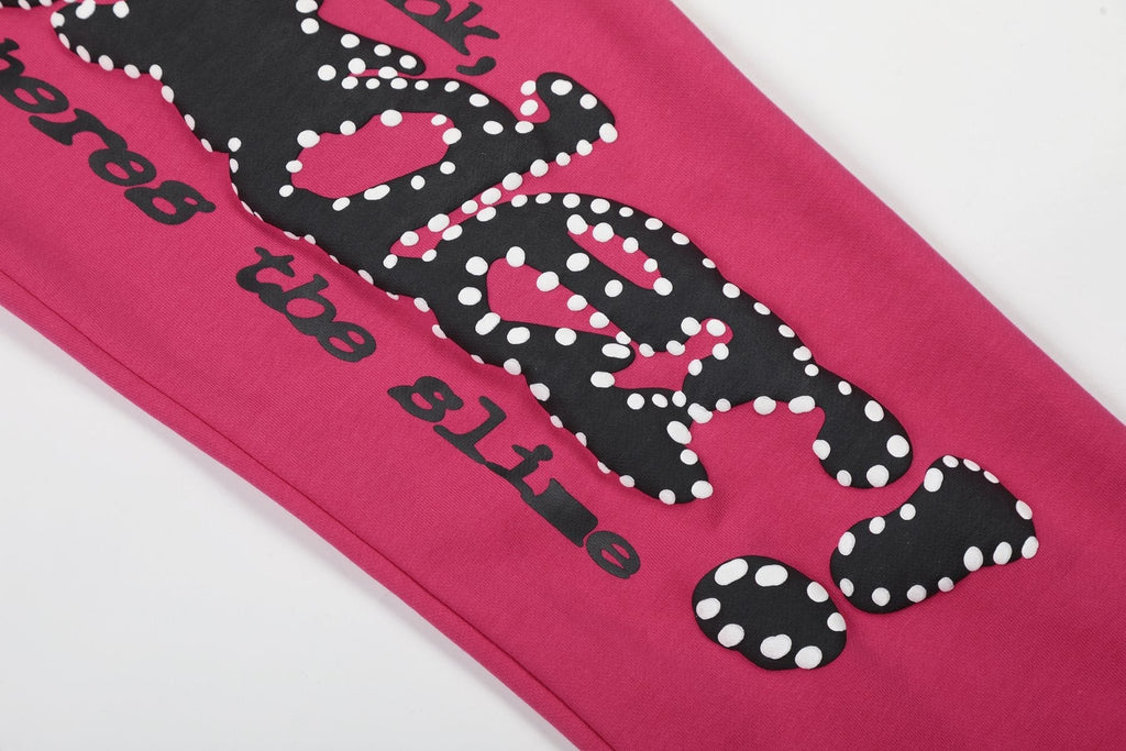 Sp5der Pink Spiderweb Graphic Matching Set — detail