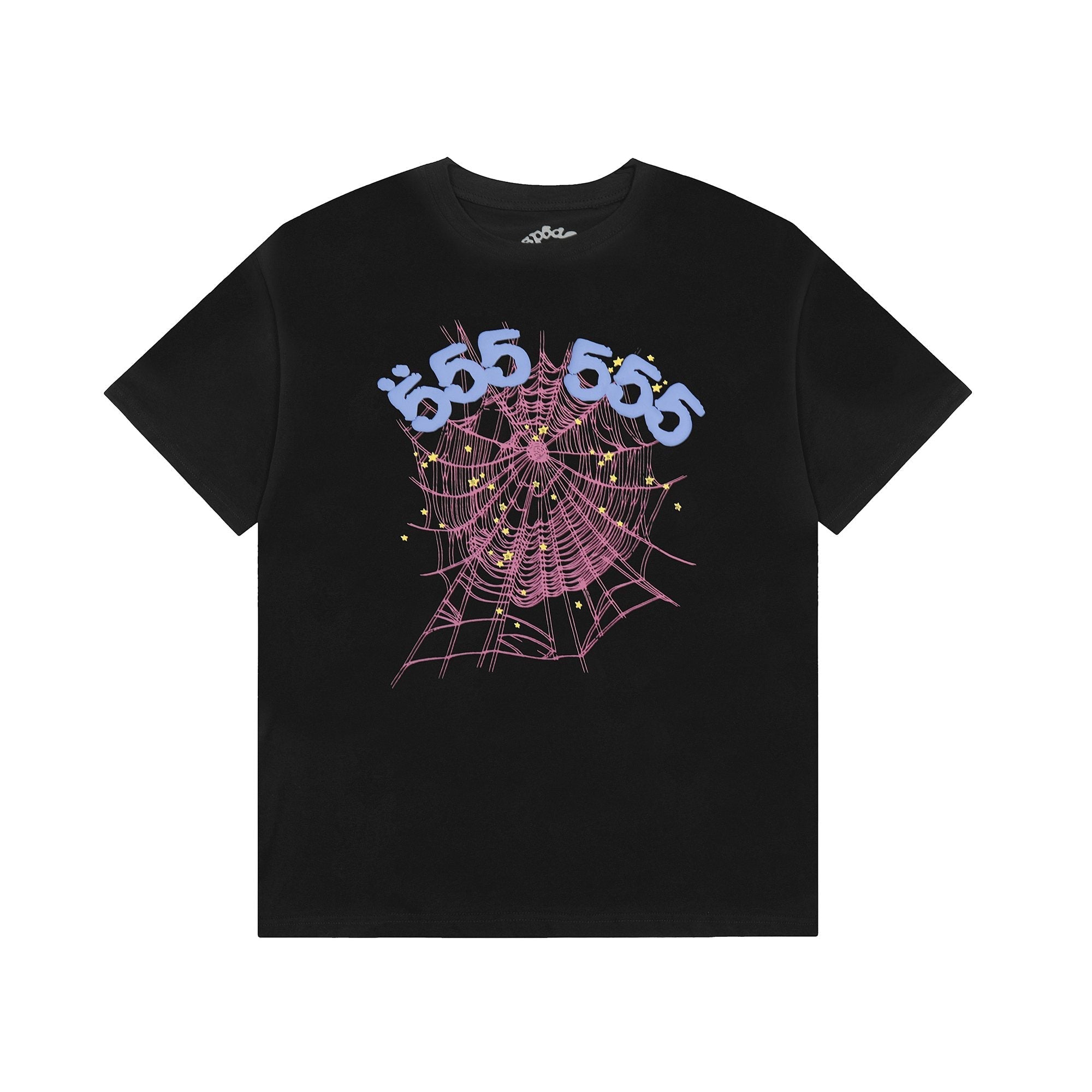 Sp5der 666 Spiderweb Graphic T-Shirt in Black — hero