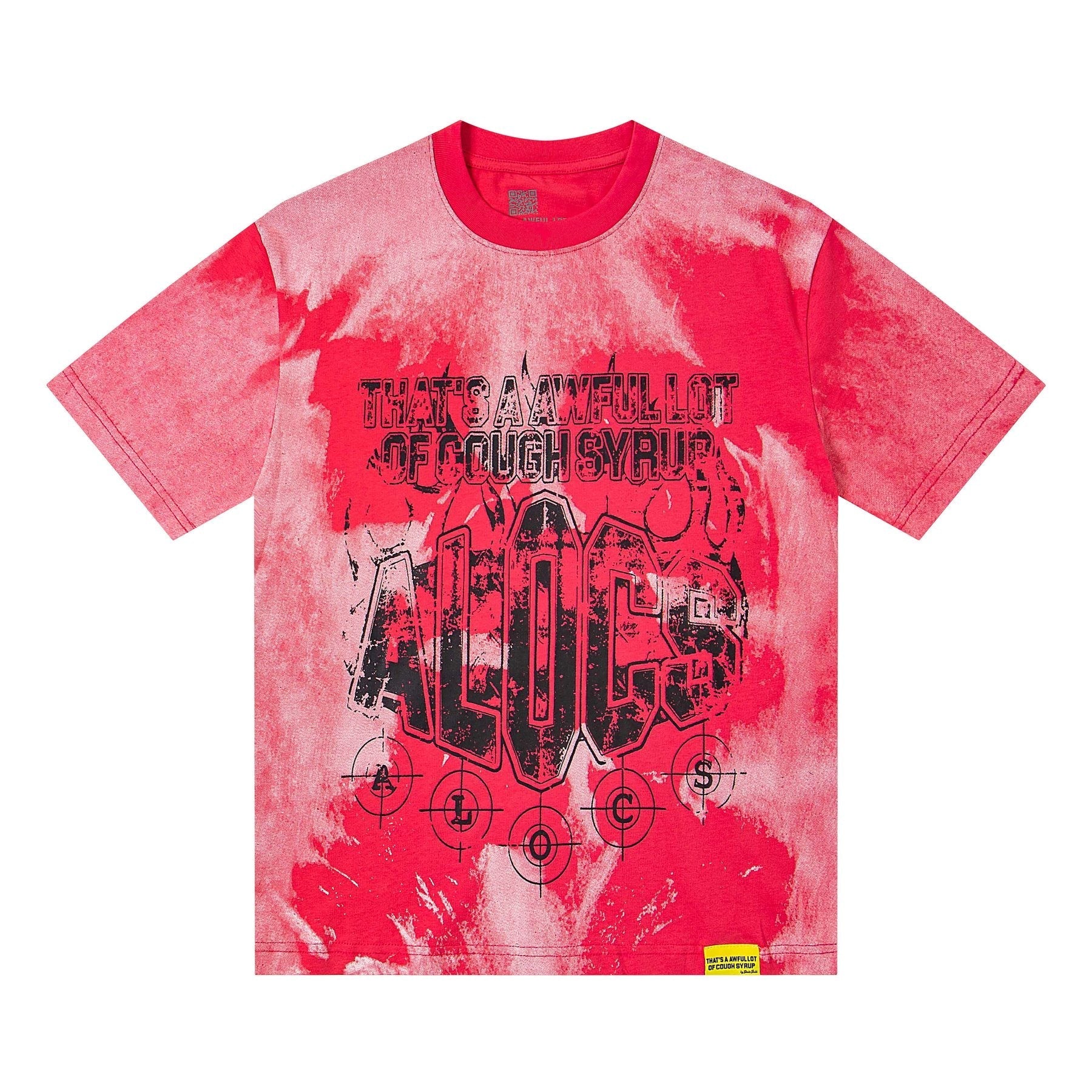 THAT'S A AWFUL LOT OF COUGH SYRUP Tie-Dye Graphic T-Shirt — front