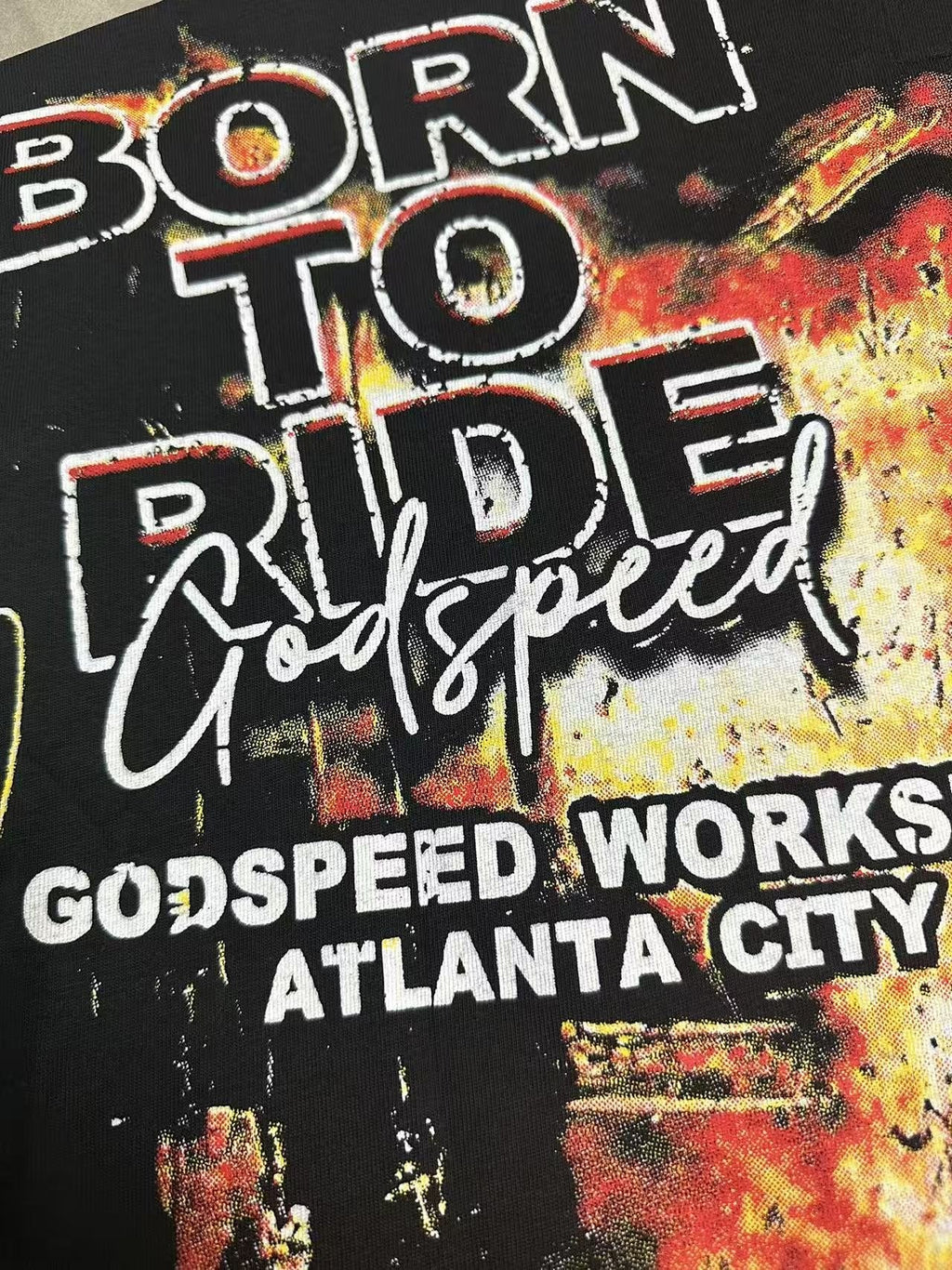 Godspeed Born to Ride Graphic T-Shirt — detail