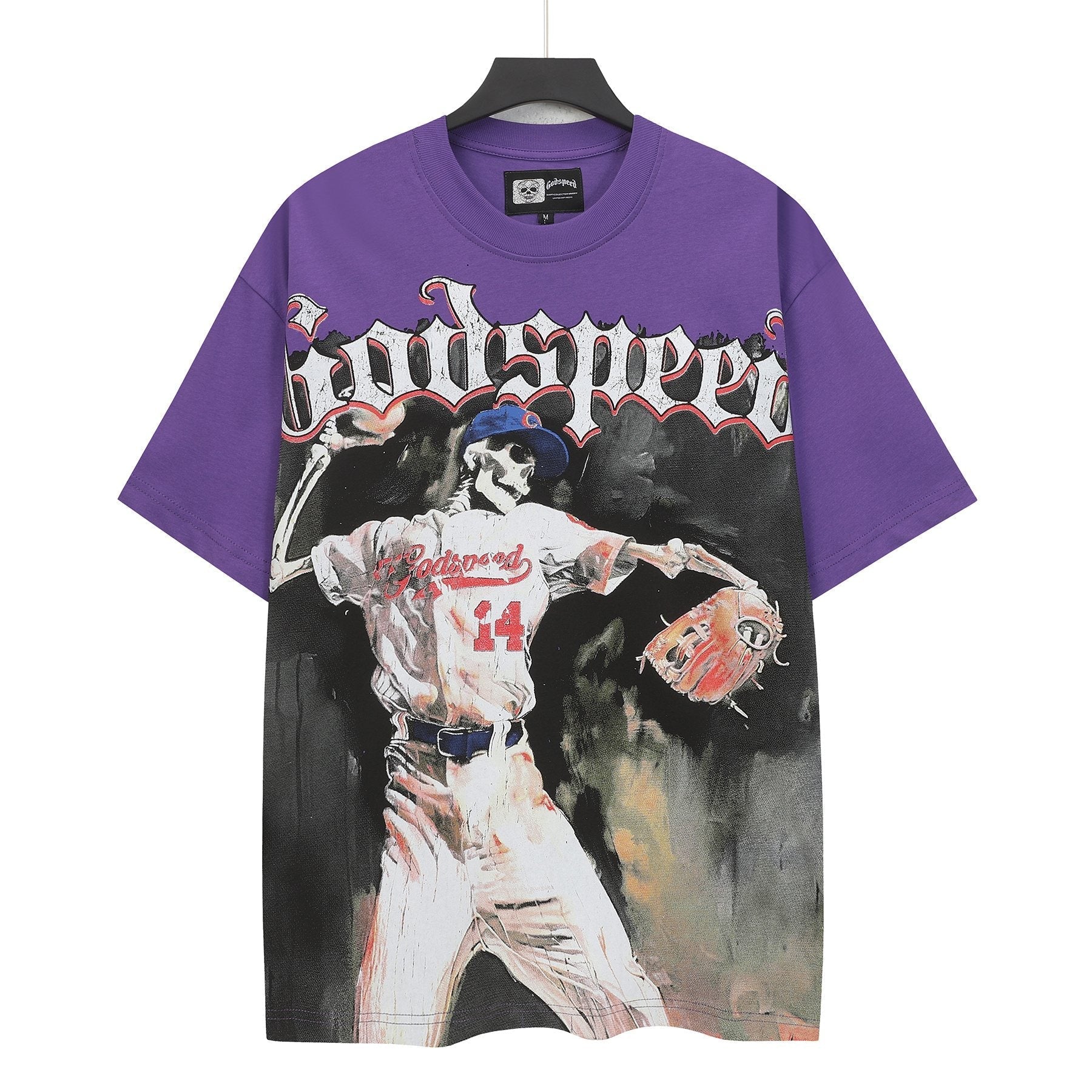 Godspeed Purple Baseball Graphic T-Shirt — hero