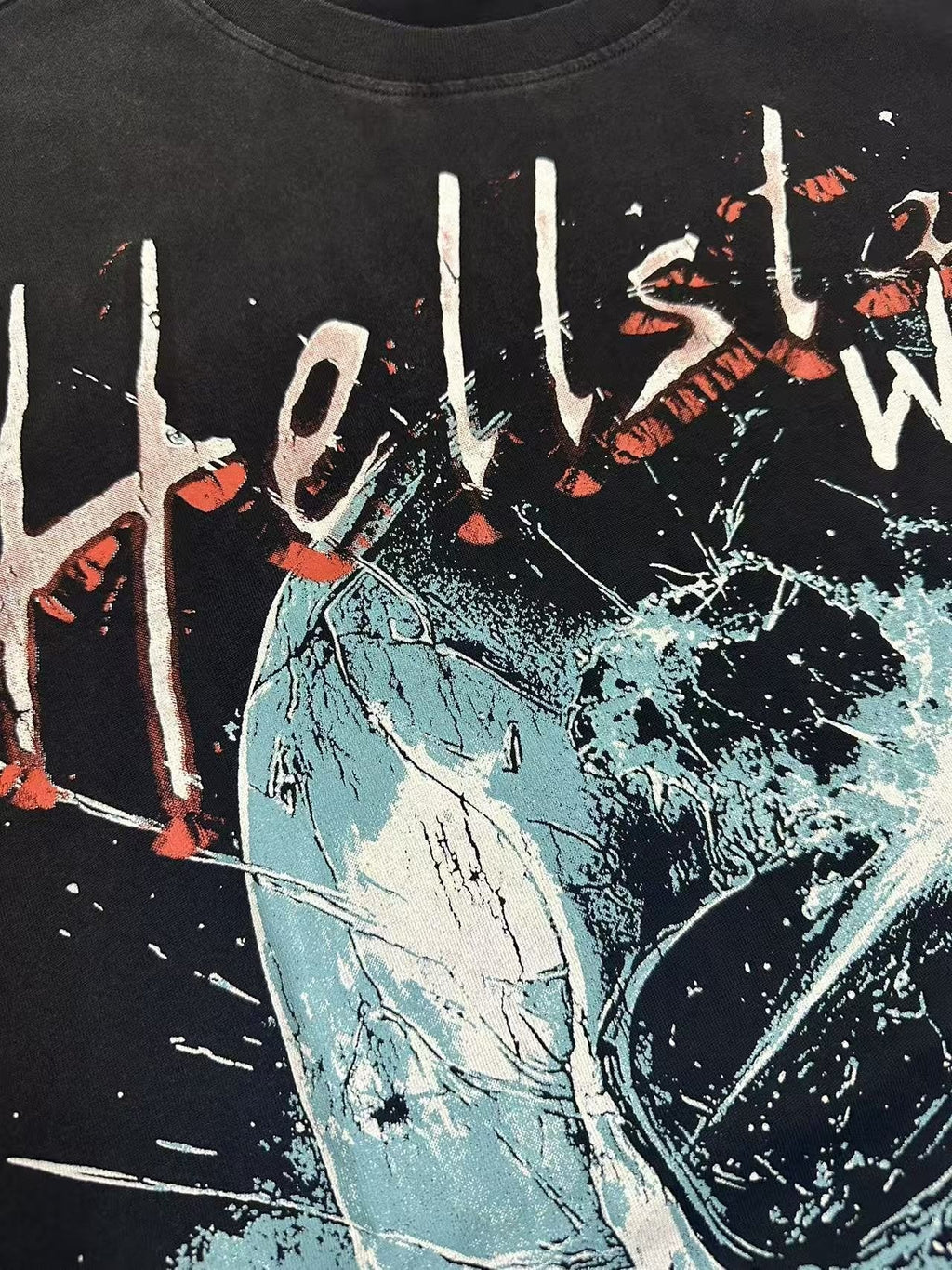 Hellstar Skull & City-List Graphic T-Shirt — detail