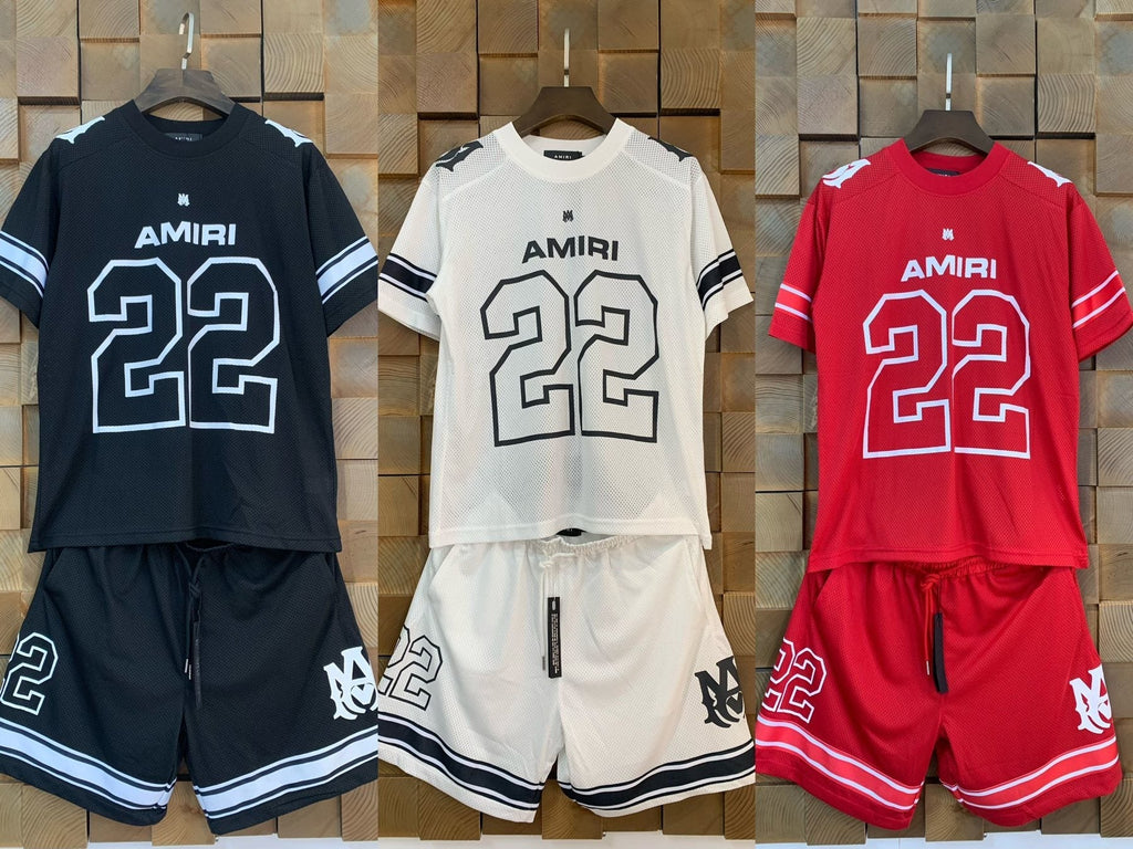 AMIRI 22 Number Jersey Short-Sleeve Set — comparison