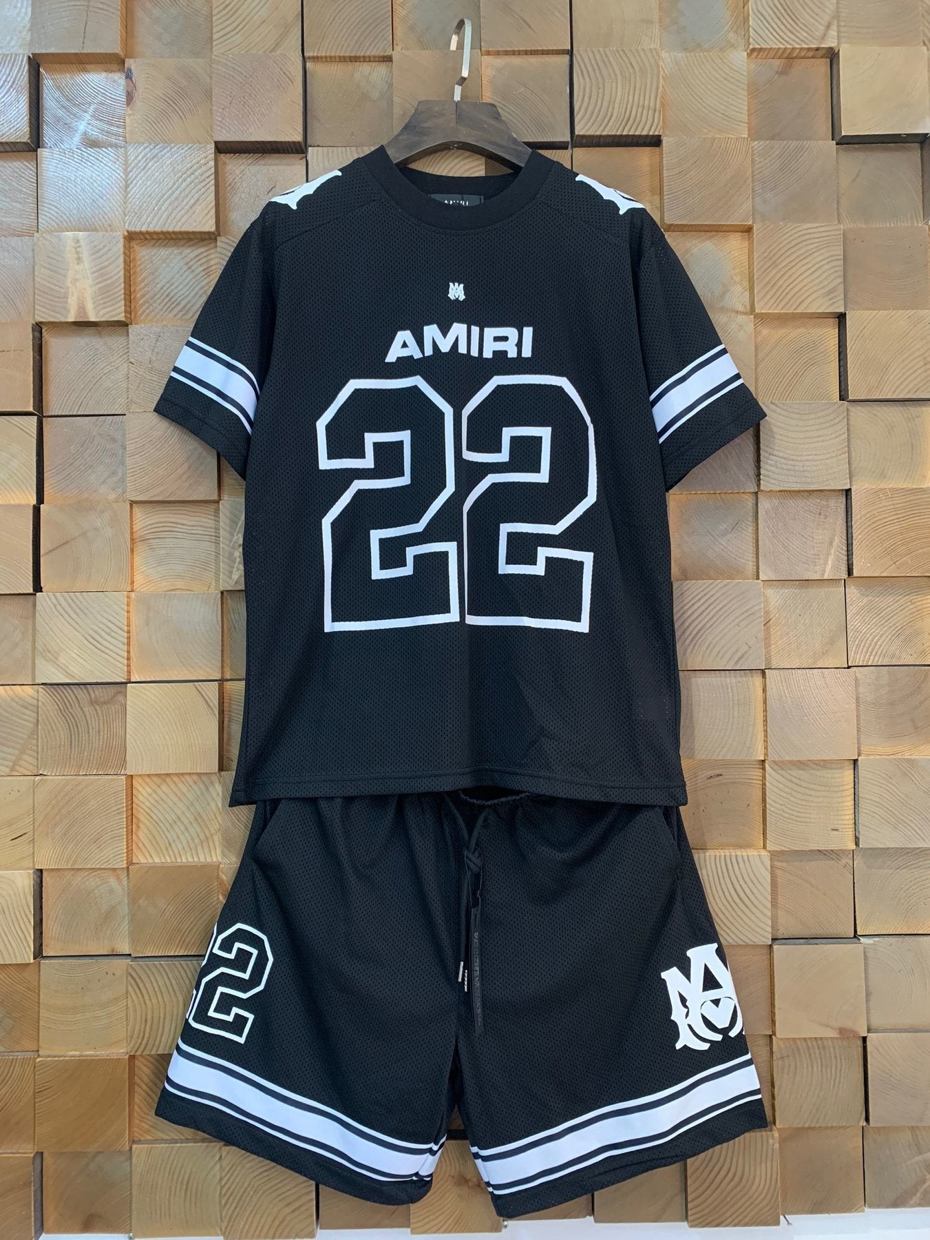 AMIRI 22 Number Jersey Short-Sleeve Set — front