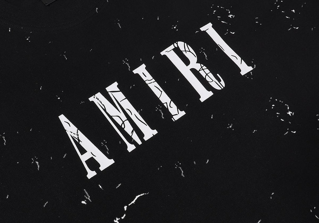 AMIRI Distressed Crackle Graphic T-Shirt — detail