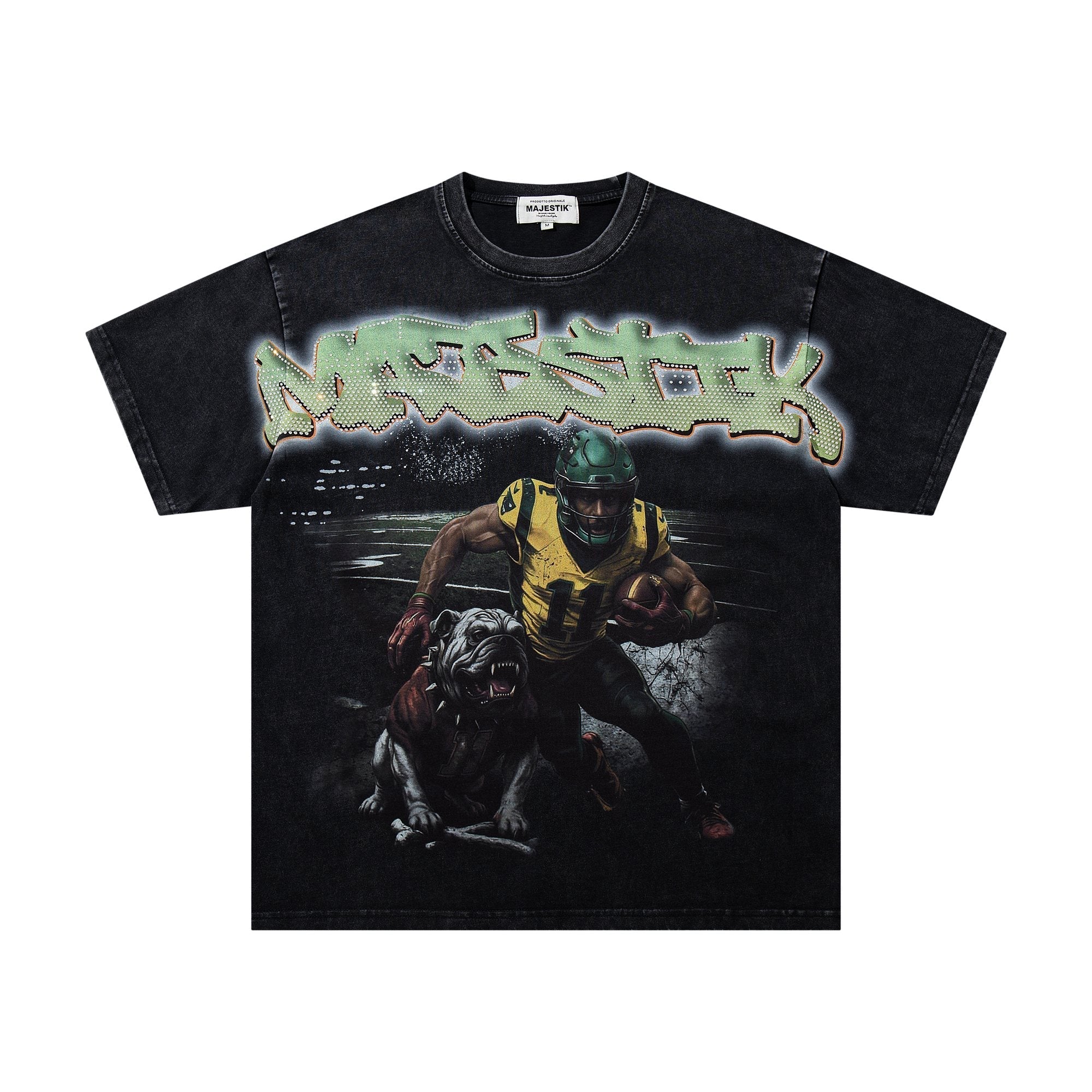 MAJESTIK Football Dog Graphic Short-Sleeve T-Shirt — hero