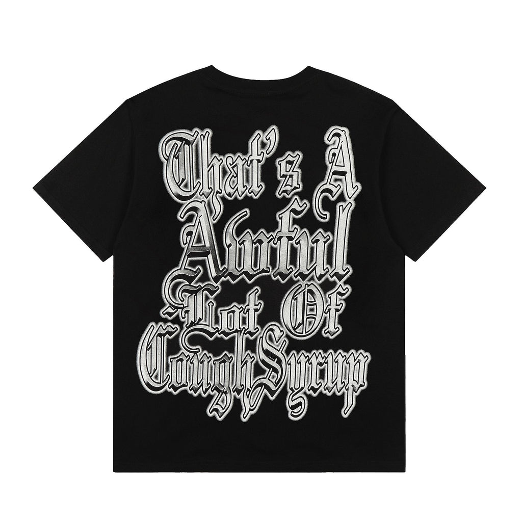 THAT'S A AWFUL LOT OF COUGH SYRUP Cherub Graphic T-Shirt — back