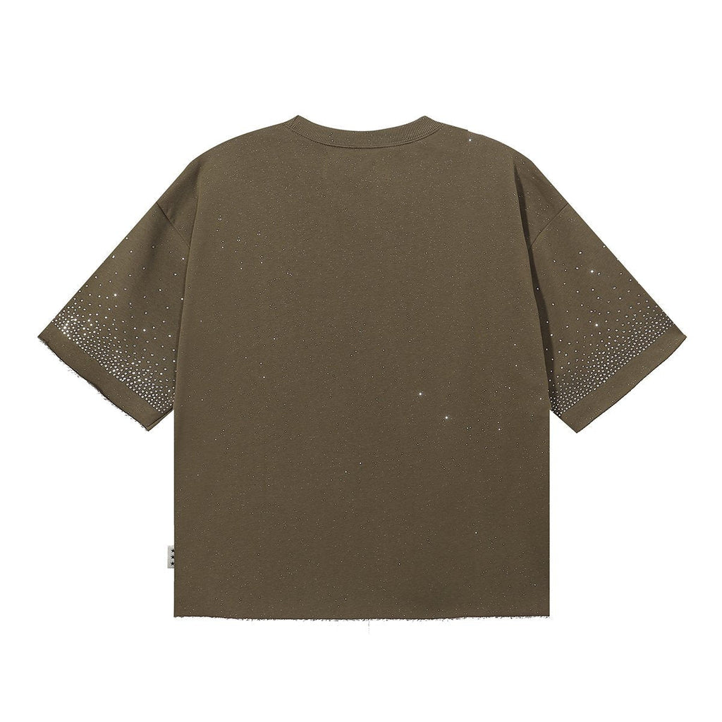 BKYS Revival Money Race Rhinestone Cropped Short-Sleeve T-Shirt — back