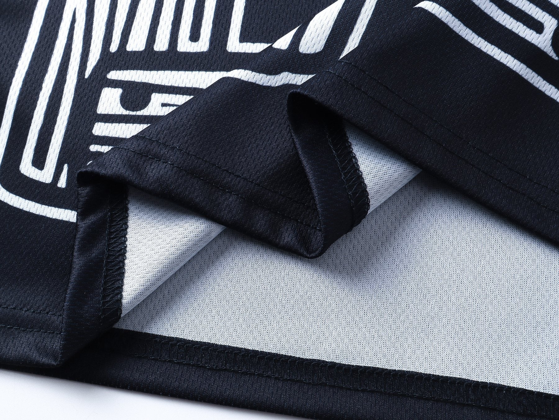 MIXED EMOTION V-Neck Jersey-Style Long-Sleeve T-Shirt — detail