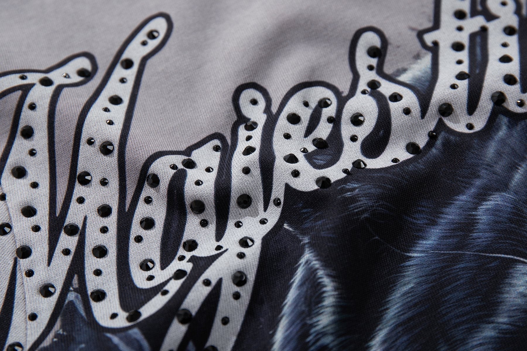 MAJESTIK Panther Skull Graphic T-Shirt — detail