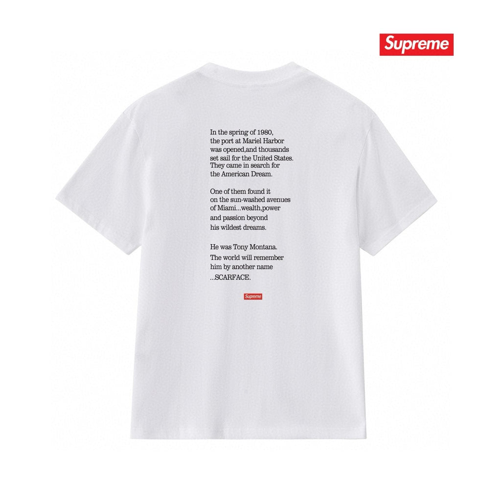 Supreme Scarface Movie Poster Graphic Short-Sleeve T-Shirt — back