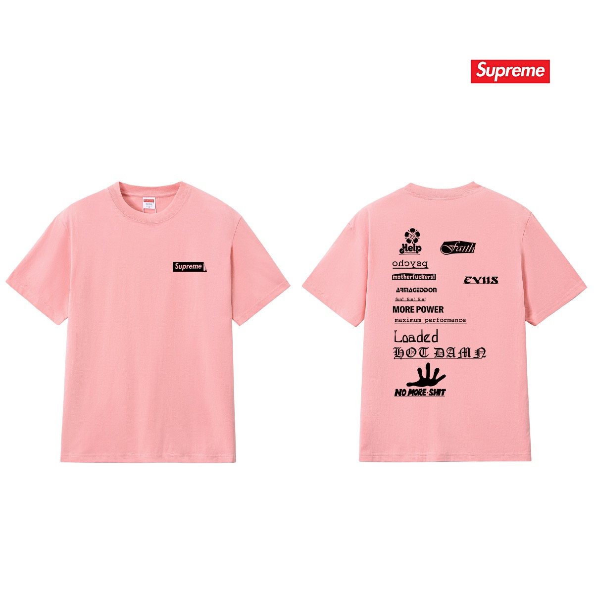 Supreme Multi-Logo Back Graphic T-Shirt — comparison