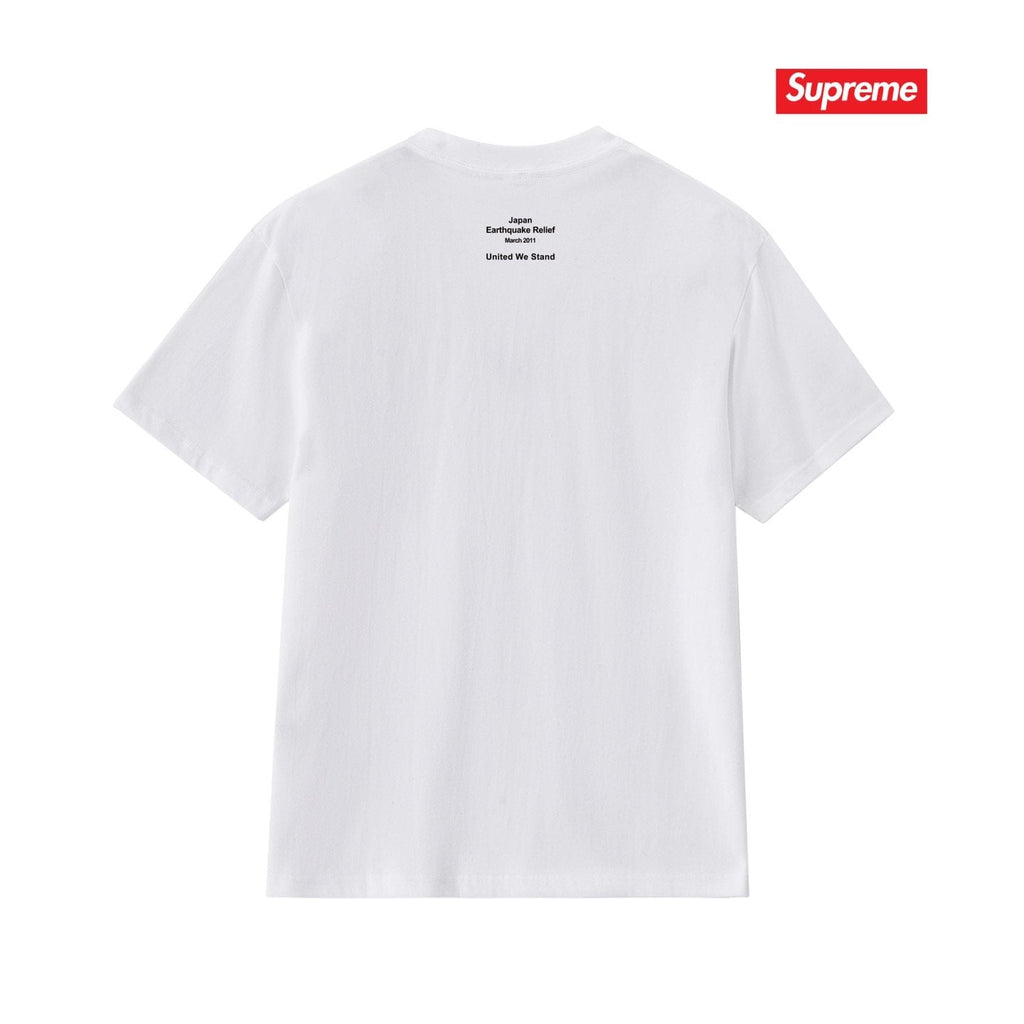 Supreme White Front Graphic Short-Sleeve T-Shirt — back