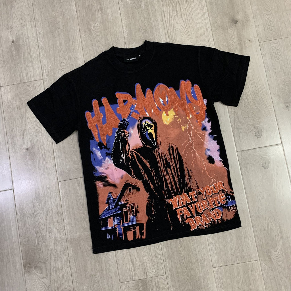 HARMONY Horror Graphic Short-Sleeve T-Shirt — front