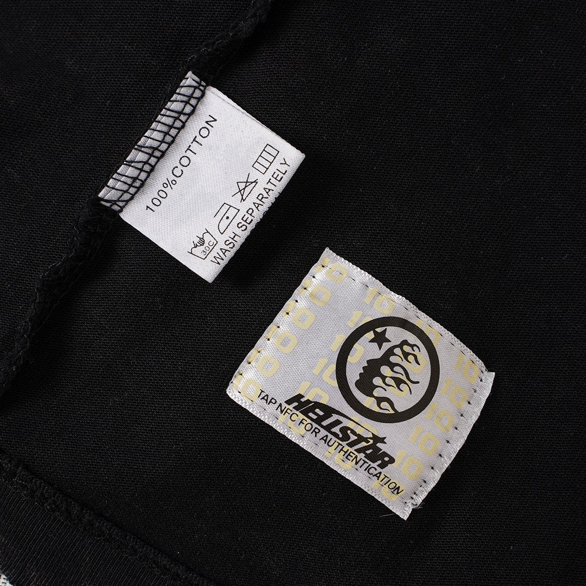 Hellstar Made in the South Washed Black Graphic T-Shirt — hang_tag