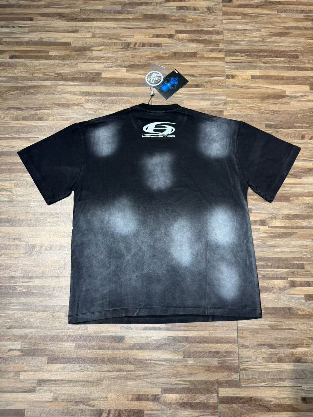 Hellstar Washed Black Star Graphic T-Shirt — back