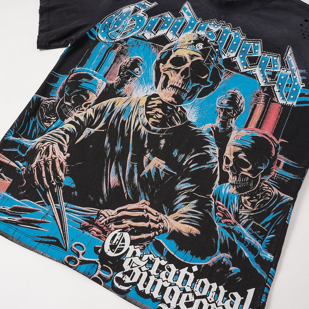 Godspeed Operational Surgeon Distressed Graphic T-Shirt — detail