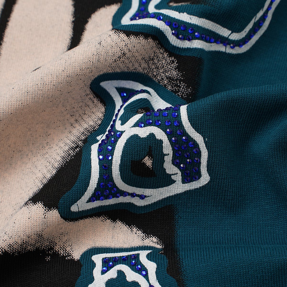 SAINT Rhinestone Graphic Short-Sleeve T-Shirt — detail