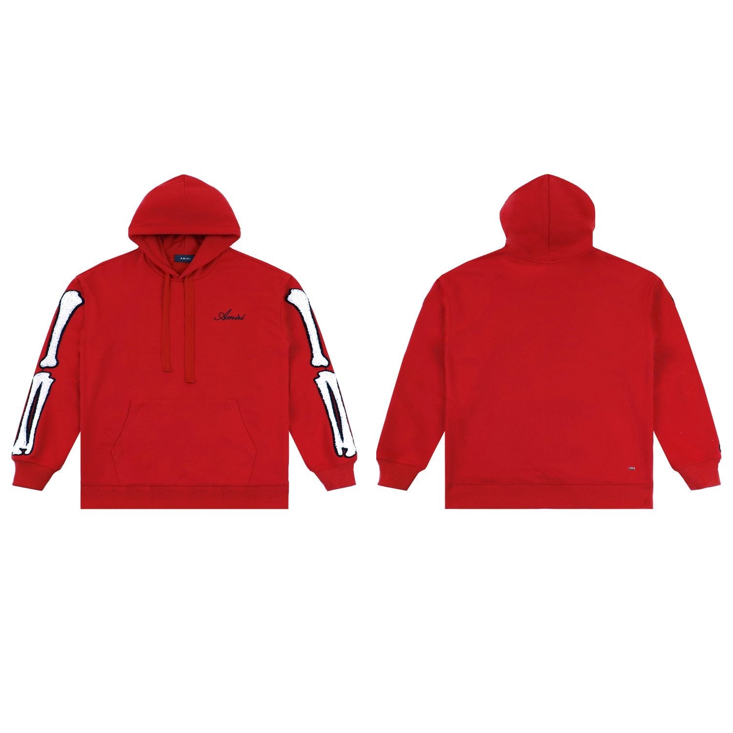 AMIRI Collegiate Bone Sleeve Graphic Hoodie — front