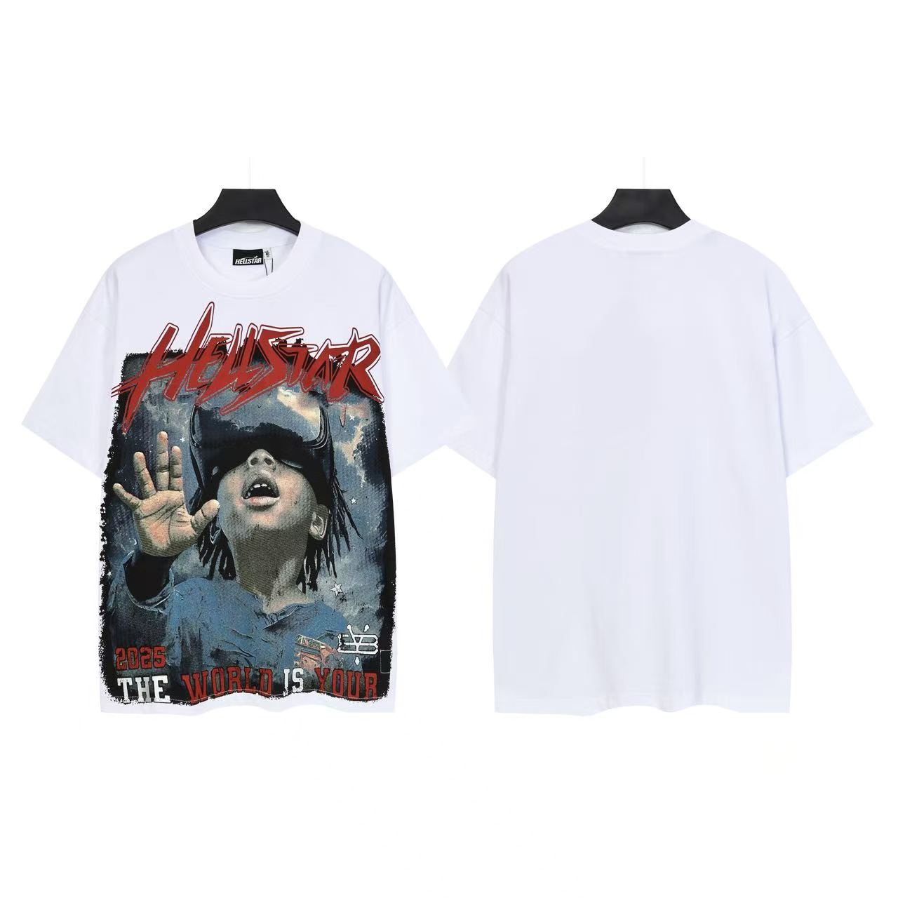 Hellstar Visor Portrait Graphic T-Shirt — front