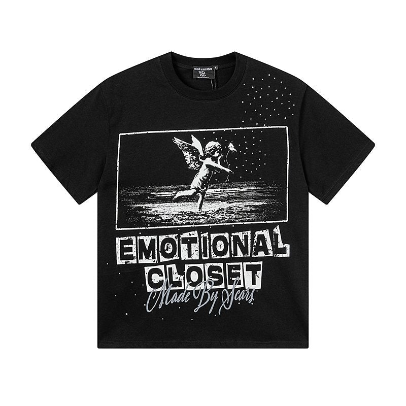 MIXED EMOTION Rhinestone-Style Graphic T-Shirt — hero