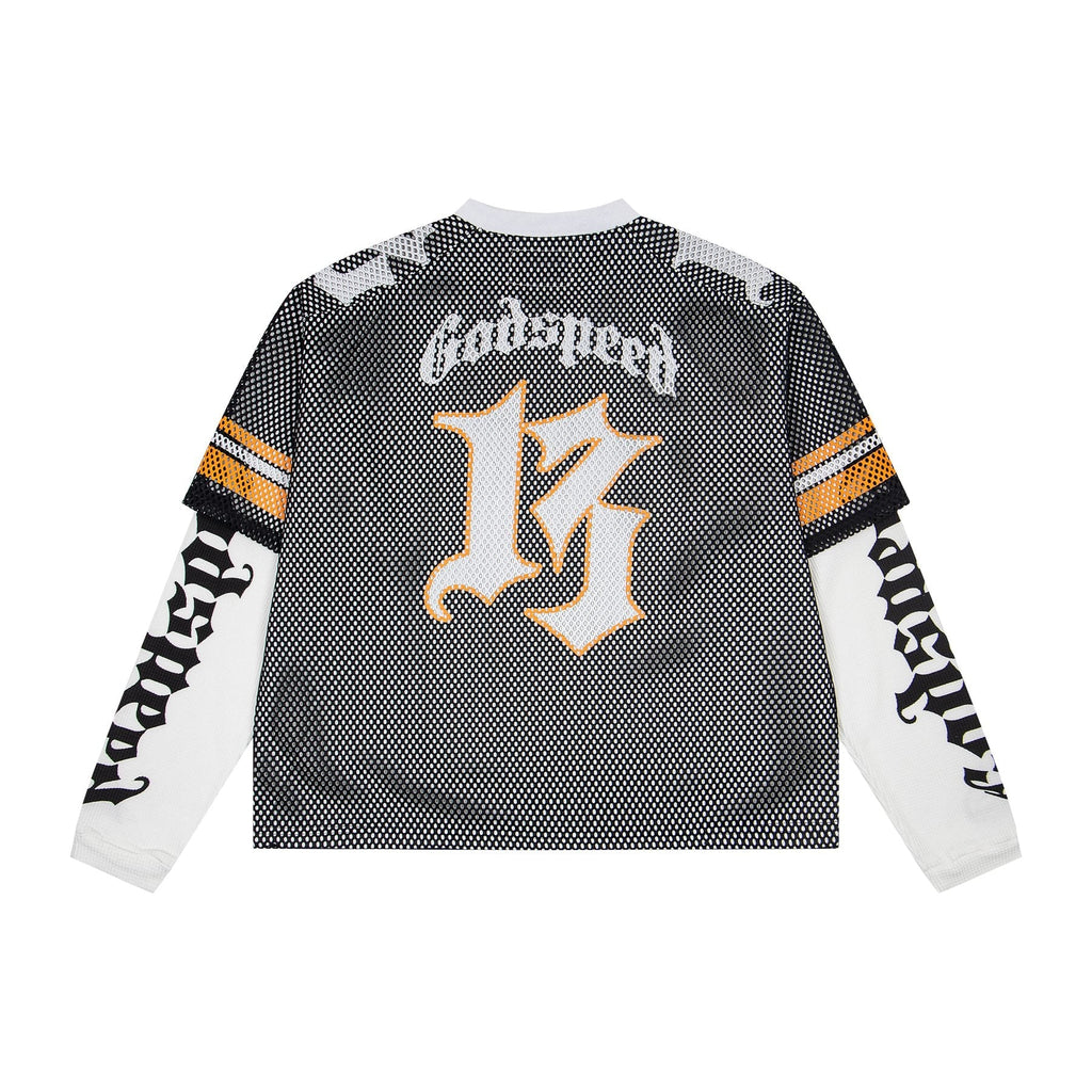 Godspeed Skull Mesh Jersey Long-Sleeve T-Shirt — back