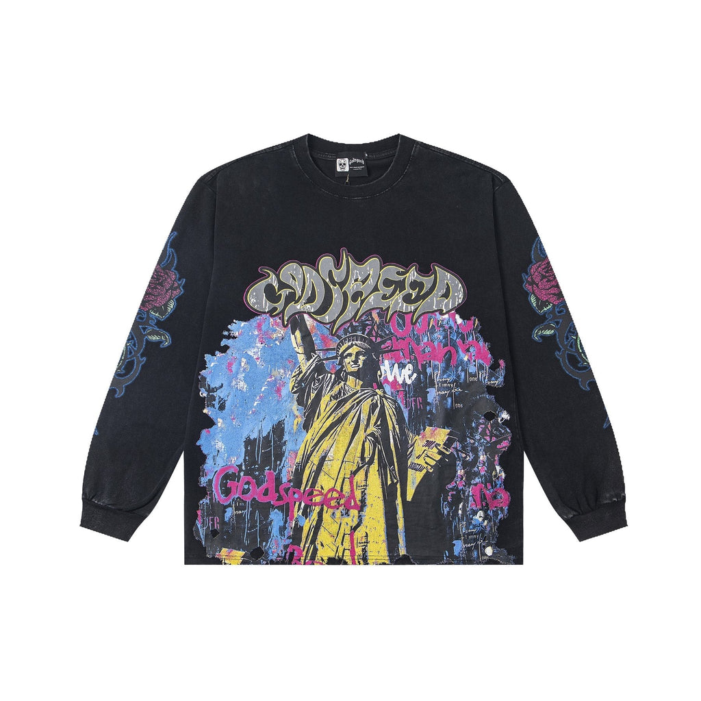 Godspeed E Pluribus Unum Graphic Long-Sleeve T-Shirt — front