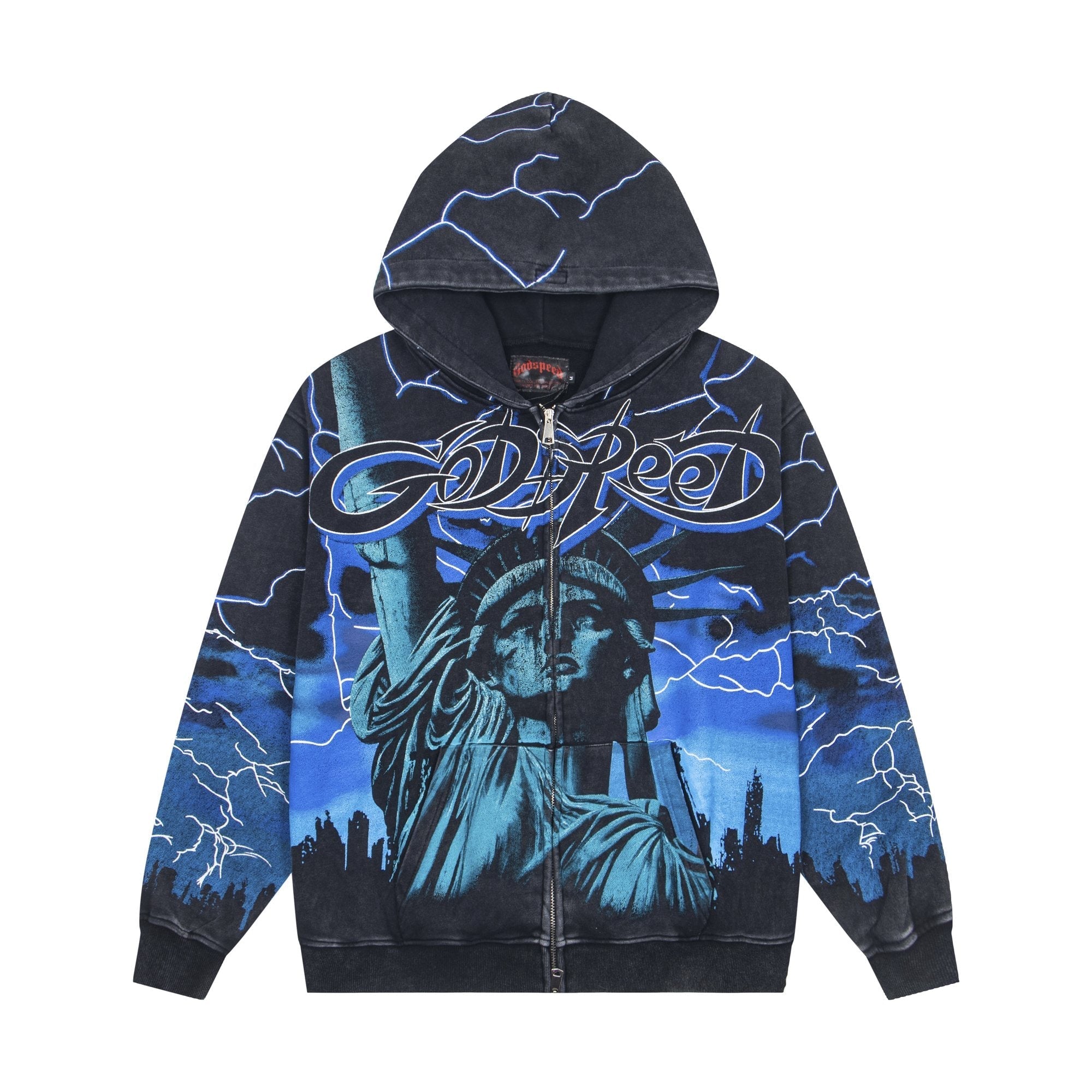 Godspeed Out of Many One All-Over Print Zip Hoodie — hero