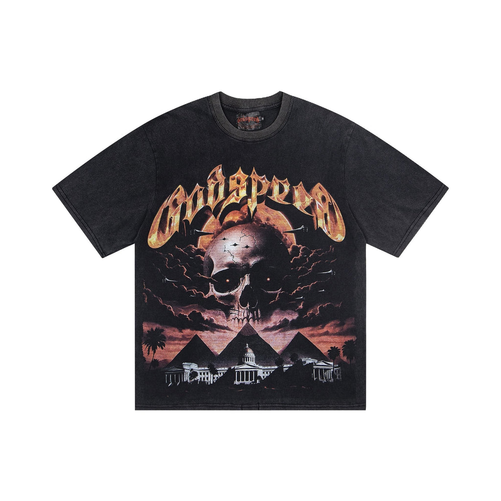 Godspeed Skull Graphic Washed T-Shirt — hero