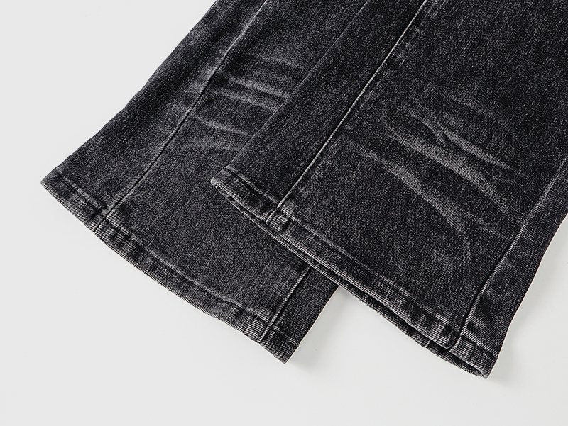 Purple Brand Black Washed Flare Jeans — detail