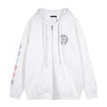 Chrome Hearts Rainbow Horseshoe Graphic Zip-Up Hoodie — hero